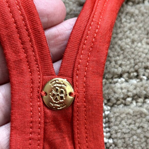 Trina Turk Racer Back Tank Top Bundle Small 100% Viscose Chartreuse Red Orange - Picture 15 of 16